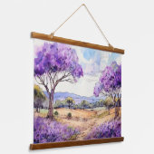 Upcountry Maui Jacaranda Hangend Wandkleed (Gebogen)
