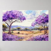 Upcountry Maui Jacaranda Poster (Voorkant)