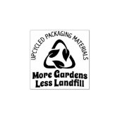 Upcycle Verpakking - Meer tuinen Minder Stortplaat Rubberstempel (Afrduk)