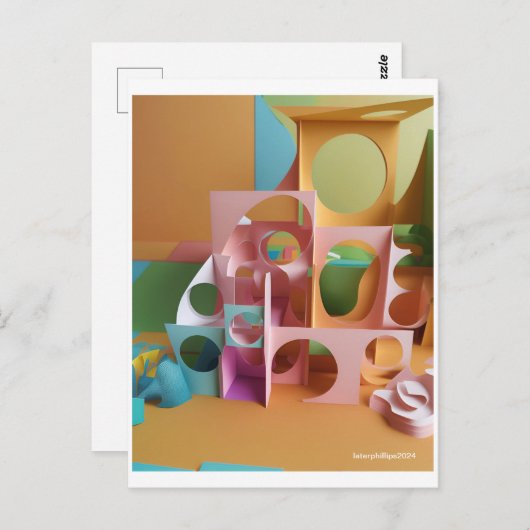 Upcycled Escape No. 6 Briefkaart (Voorkant / Achterkant)