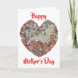 Upcycled Paper Heart Sculpture Moederdag Kaart