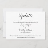 "Update" Casual uitgestelde aankondiging huwelijk (Voorkant)