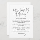 Update Huwelijk Ingekrompen Klein Lettertype Aankondiging (Voorkant / Achterkant)