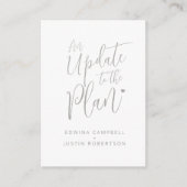 Update om de grijze witte bruiloft te plannen gean informatiekaartje (Voorkant)