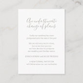 Update om de grijze witte bruiloft te plannen gean informatiekaartje (Achterkant)