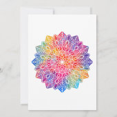 Update over regenboogmandala Indiase bruiloft Kaart (Achterkant)