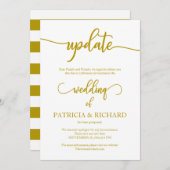 Update uitgesteld huwelijksaankondiging Gold Scrip Kaart (Voorkant / Achterkant)