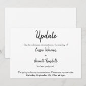 "Update" Uitgestelde aankondiging huwelijk (Voorkant / Achterkant)