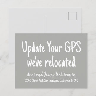 Update uw GPS Details toevoegen We hebben verhuisd Feestdagenkaart
