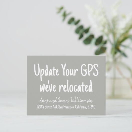 Update uw GPS Details toevoegen We hebben verhuisd Feestdagenkaart (Staand voorkant)
