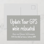 Update uw GPS Details toevoegen We hebben verhuisd Feestdagenkaart (Voorkant / Achterkant)