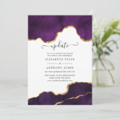 Update van Paarse en goudbonnen Kaart (Staand voorkant)