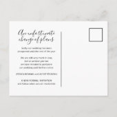 Update van plan zwart wit hart trouwdag geannuleer aankondigingskaart (Achterkant)