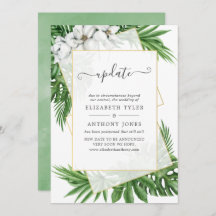 Update van Tropical Greenery Geometric Summer Wedd