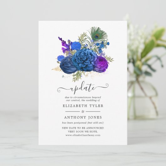 Update voor marineverbindingen en gouden  pacock kaart (Staand voorkant)