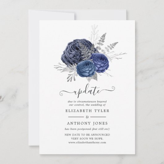 Update voor marineverbindingen en zilveren Floral  Kaart (Voorkant)