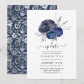 Update voor marineverbindingen en zilveren Floral  Kaart (Voorkant / Achterkant)