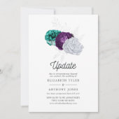 Update voor racistische Violet en Turquoise Floral Kaart (Voorkant)