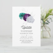 Update voor racistische Violet en Turquoise Floral Kaart (Staand voorkant)