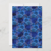Update voor Royal Blue en Silver Floral Wedding Up Kaart (Achterkant)