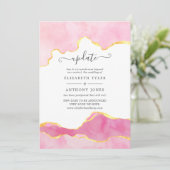 Update voor roze en gouden bonnen kaart (Staand voorkant)