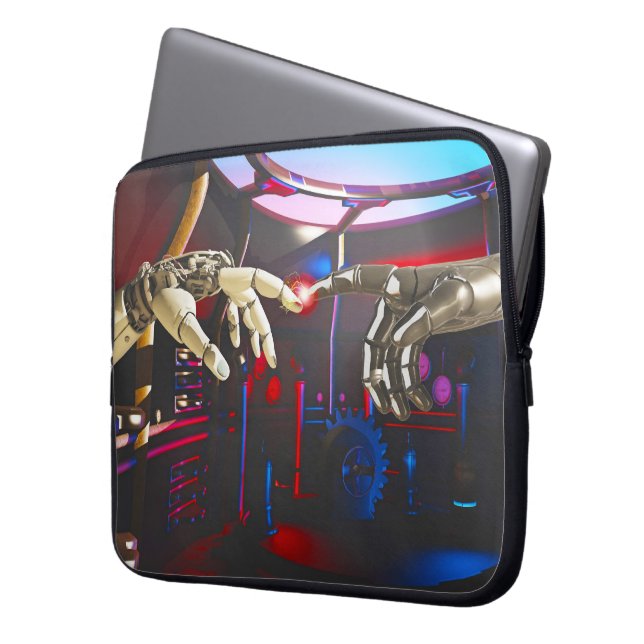 Upgrade - Laptophoes met neopreen Laptop Sleeve (Voorkant Links)