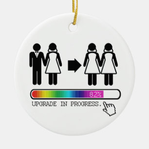 UPGRADE NAAR LESBIAN KERAMISCH ORNAMENT