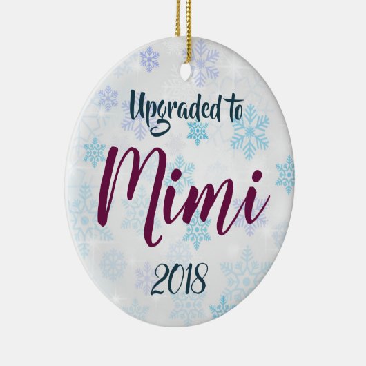 Upgrade naar Mimi gepersonaliseerd kerstversiering Keramisch Ornament (Rechts)