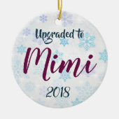 Upgrade naar Mimi gepersonaliseerd kerstversiering Keramisch Ornament (Voorkant)