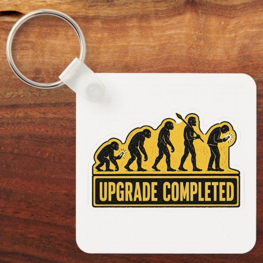 Upgrade Voltooid Grappige Evolutie Sleutelhanger (Voorkant)