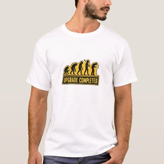 Upgrade Voltooid Grappige Evolutie T-shirt (Voorkant)