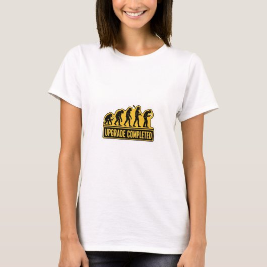 Upgrade Voltooid Grappige Evolutie T-shirt (Voorkant)