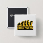 Upgrade Voltooid Grappige Evolutie Vierkante Button 5,1 Cm (Voorkant /achterkant)