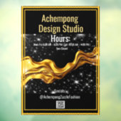 Upgrade Your Storefront with the Achempong Gold Wa Raamsticker (Vel 3)