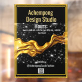 Upgrade Your Storefront with the Achempong Gold Wa Raamsticker (Vel 2)