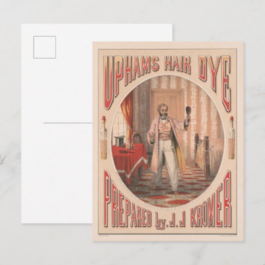 Uphams Haarverf, Circa 1864 Briefkaart (Voorkant / Achterkant)