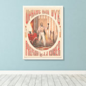 Uphams Haarverf, Circa 1864 Canvas Afdruk (Insitu (Houten vloer))