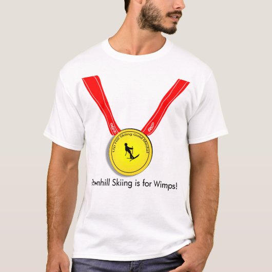 Uphill skiing Gold Medal Olympisch T-shirt (Voorkant)