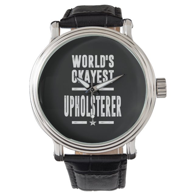 Upholsterer Job Title Cadeau Horloge (Voorkant)
