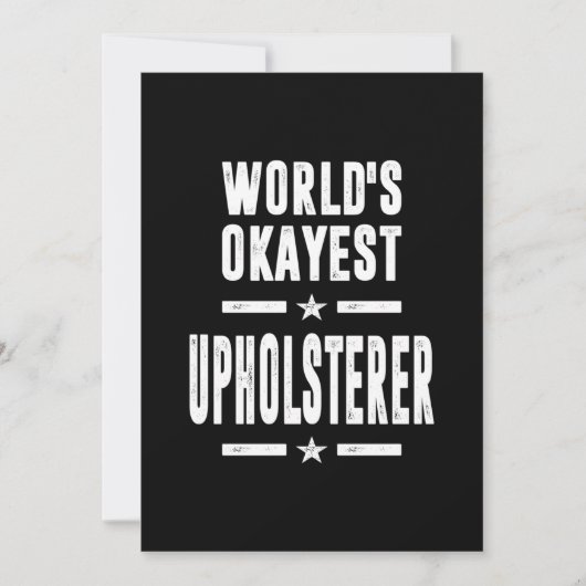 Upholsterer Job Title Cadeau Kaart (Voorkant)