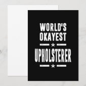 Upholsterer Job Title Cadeau Kaart (Voorkant / Achterkant)