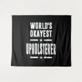 Upholsterer Job Title Cadeau Wandkleed (Voorkant (horizontaal))