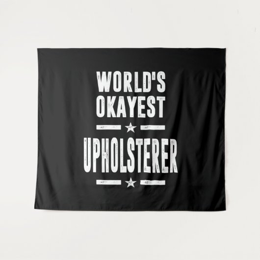 Upholsterer Job Title Cadeau Wandkleed (Voorkant (horizontaal))