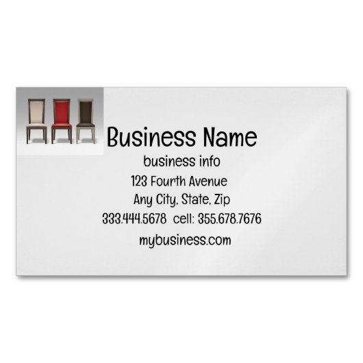 Upholstery voor reparatie van meubilair magnetisch visitekaartje (Voorkant)