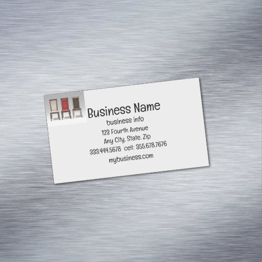 Upholstery voor reparatie van meubilair magnetisch visitekaartje (Voorbeeld)