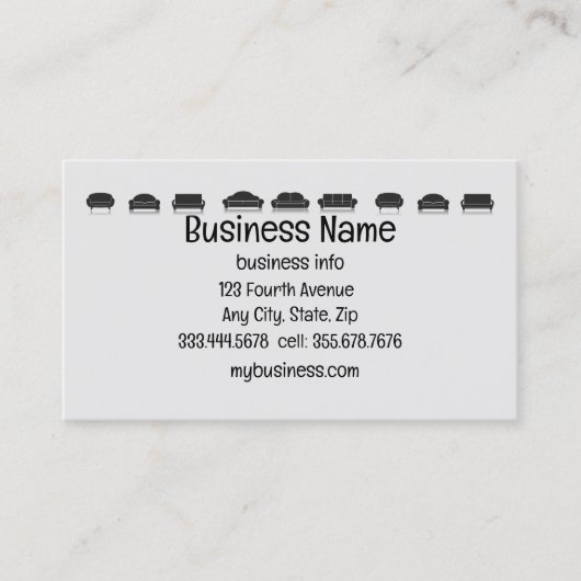 Upholstery voor reparatie van meubilair visitekaartje (Voorkant)