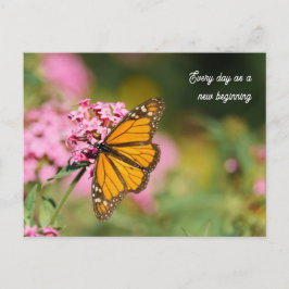 Uplifting and Inspiratational monarch Butterfly  Briefkaart