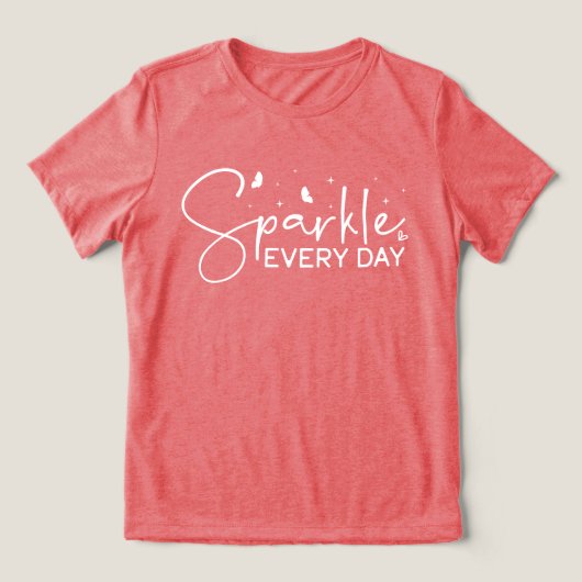 Uplifting Bericht Inspirerend Quote Casual Rood Tri-Blend Shirt (Design voorkant)