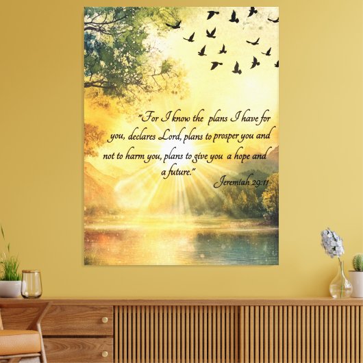 Uplifting Bible Verses Serene Nature Scenes Canvas Afdruk (Insitu (Woonkamer))