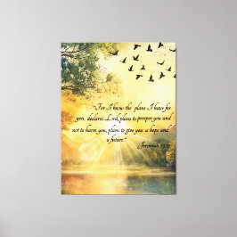 Uplifting Bible Verses Serene Nature Scenes Canvas Afdruk